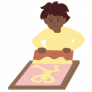 Animation: Illustration einer Siebdruckerin : thejollyboldbee